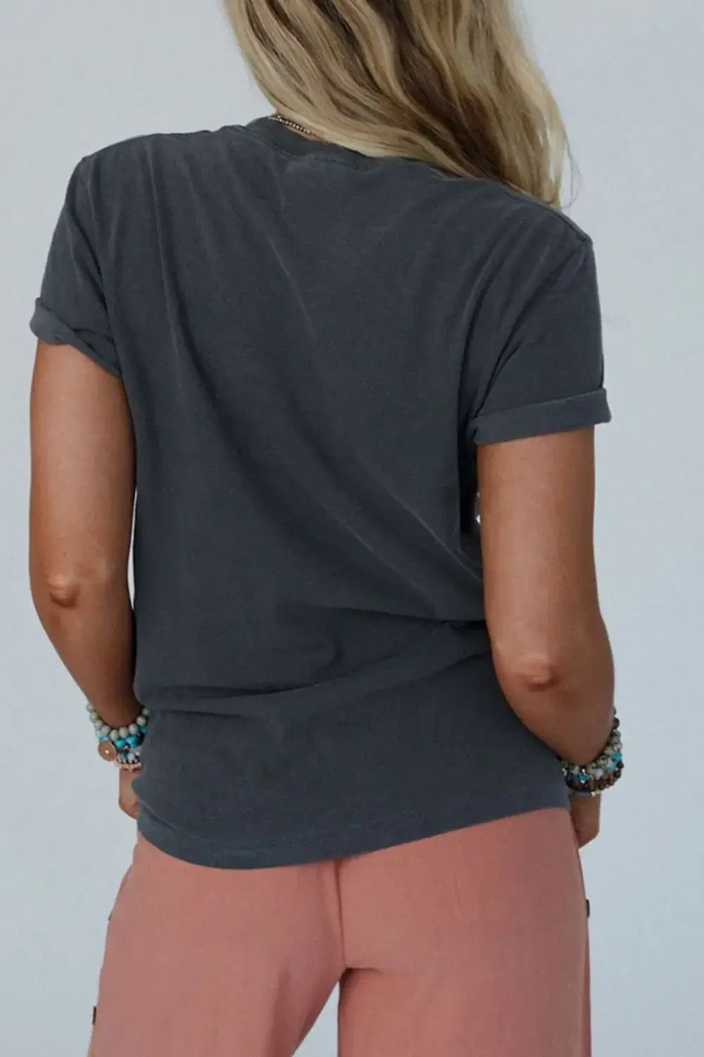 RISE WITH THE SUN Graphic Round Neck Short Sleeve T-Shirt - Trendsi - Flyclothing LLC