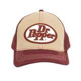 Dr Pepper Oval Logo Hat - Tan and Red