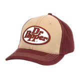 Dr Pepper Oval Logo Hat - Tan and Red