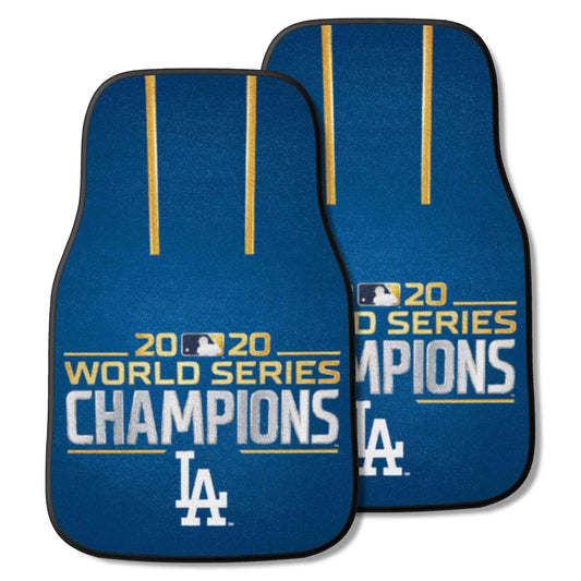 Los Angeles Dodgers 2020 MLB World Series Champions Front Carpet Car Mat Set - 2 Pieces - Los Angeles Dodgers