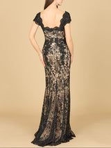 Fitted Lace Mermaid Gown