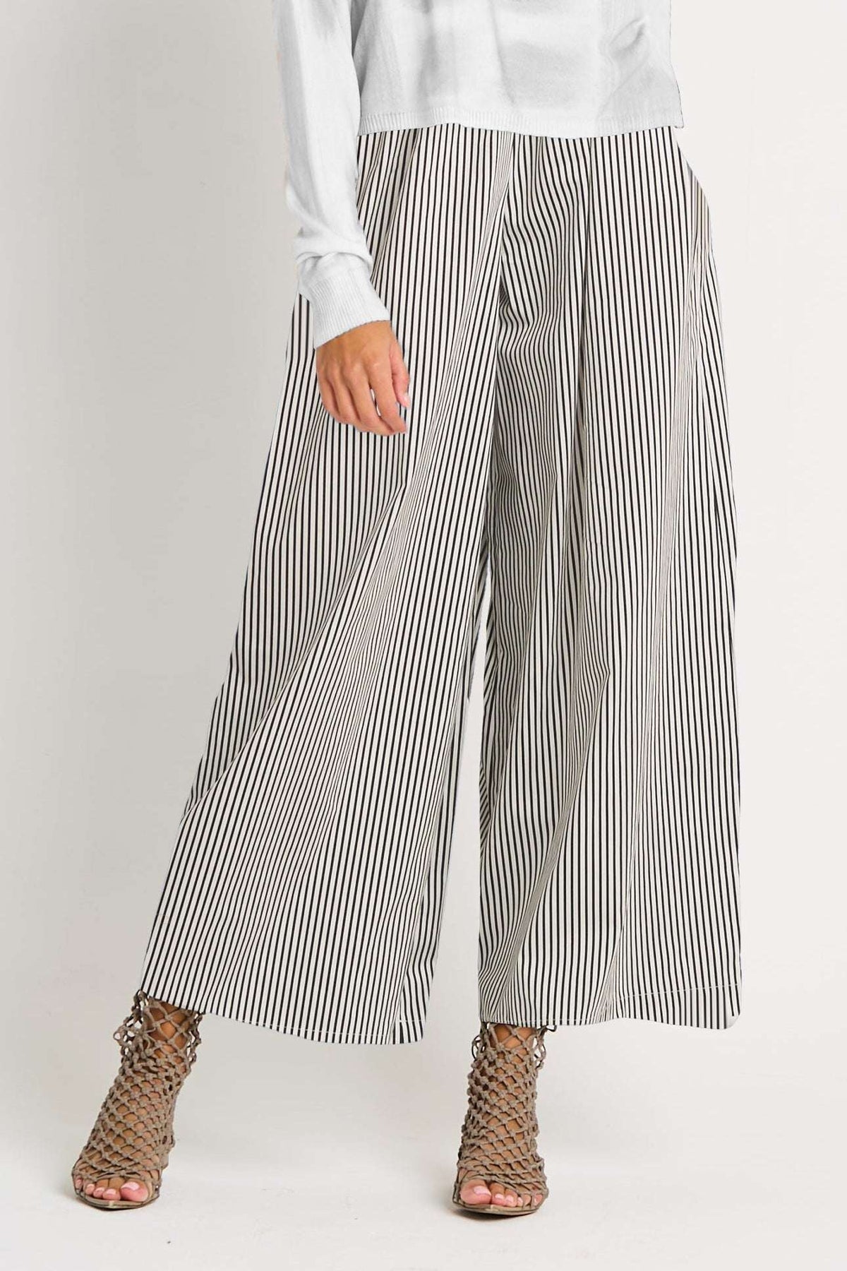 Cotton Flood Pants - Bold Stripe