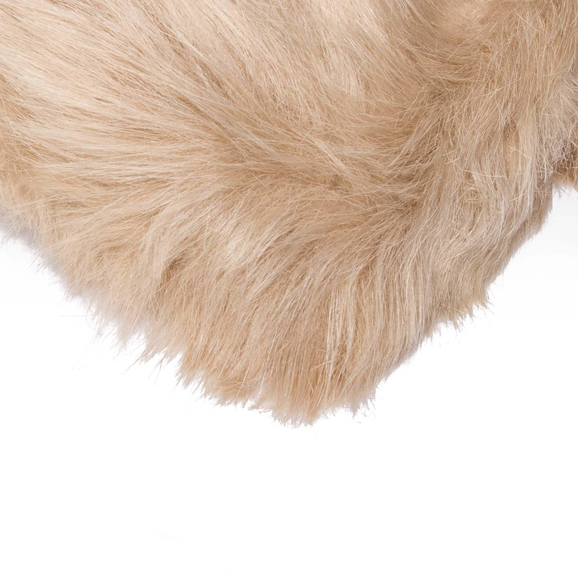 2' X 3' Tan Faux Fur Rectangular Area Rug - Homeroots - Flyclothing LLC