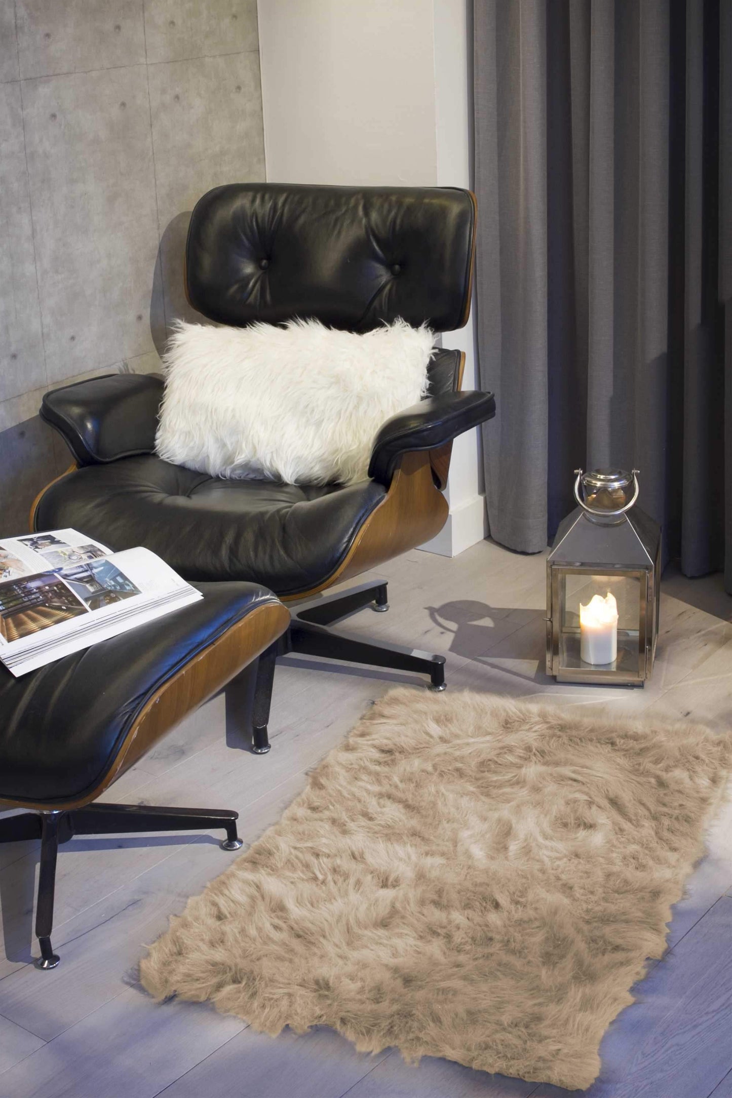 2' X 3' Tan Faux Fur Rectangular Area Rug - Homeroots - Flyclothing LLC