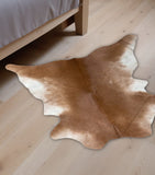 2' X 3' Tan Print Cowhide Area Rug - Homeroots