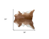 2' X 3' Tan Print Cowhide Area Rug - Homeroots - Flyclothing LLC