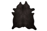 72" X 84" Black Cowhide - Rug - Homeroots