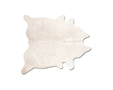 6' X 7' Off White Natural Cowhide Area Rug - Homeroots - Flyclothing LLC