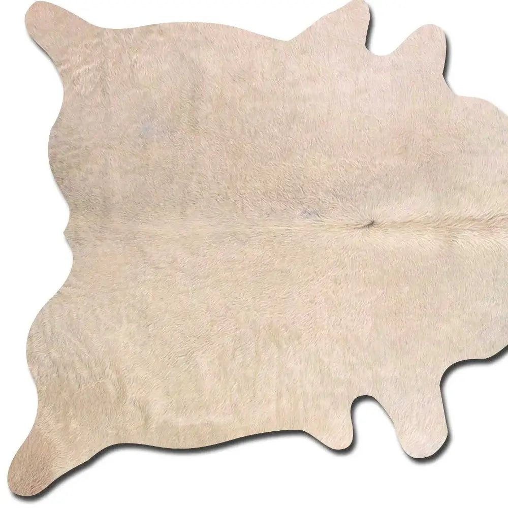6' X 7' Off White Natural Cowhide Area Rug - Homeroots - Flyclothing LLC