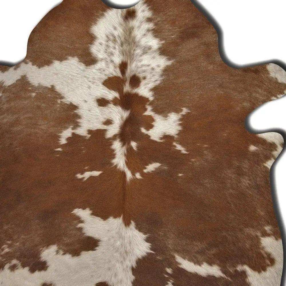 6' X 7' Brown and White Genuine Cowhide Area Rug - Homeroots - Flyclothing LLC