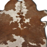 6' X 7' Brown and White Genuine Cowhide Area Rug - Homeroots - Flyclothing LLC