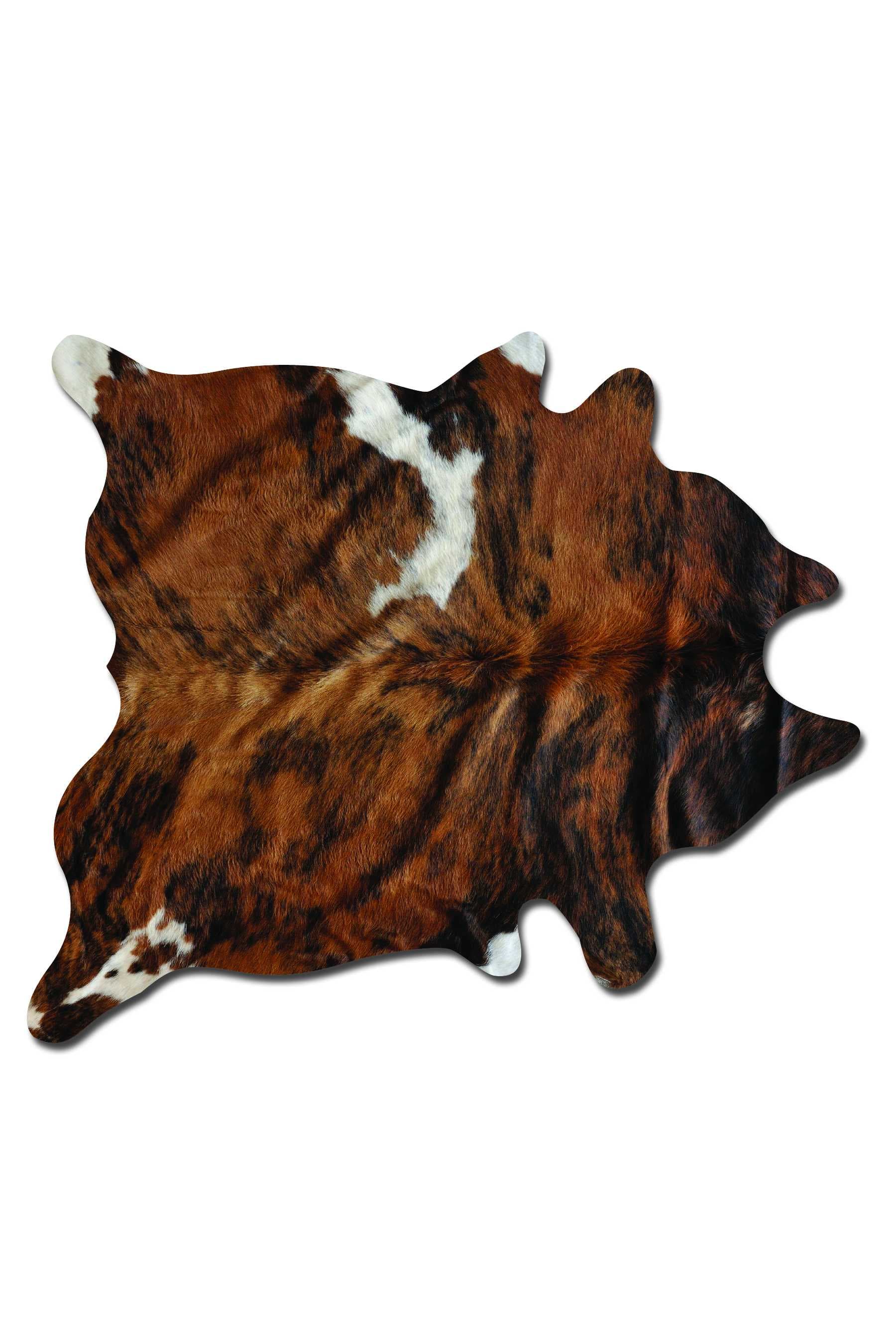 72" X 84" Classic And Brindle Cowhide - Rug - Homeroots - Flyclothing LLC