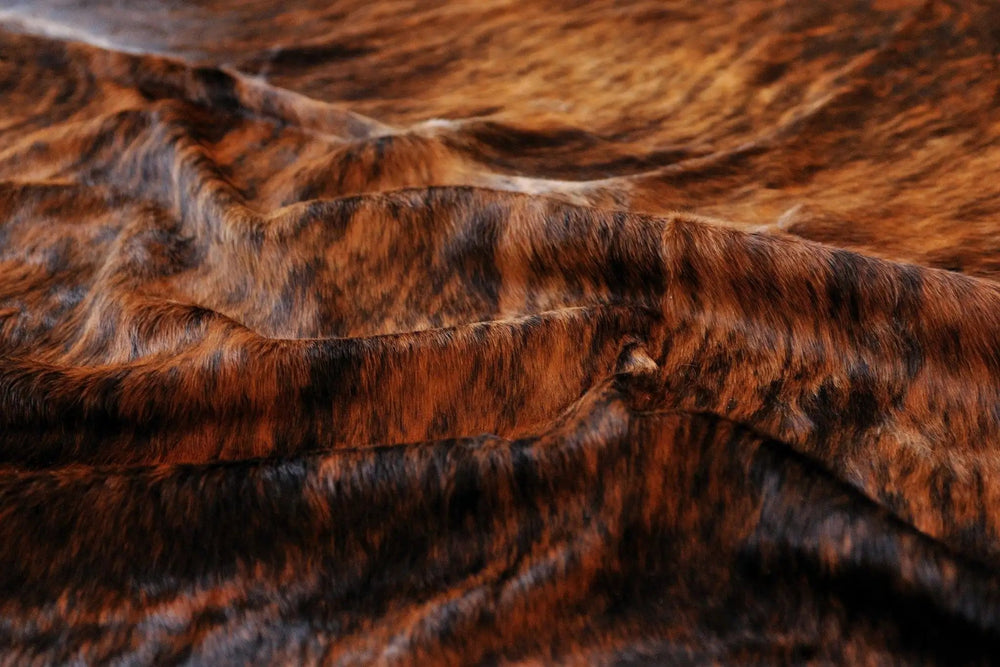 72" X 84" Classic And Brindle Cowhide - Rug - Homeroots