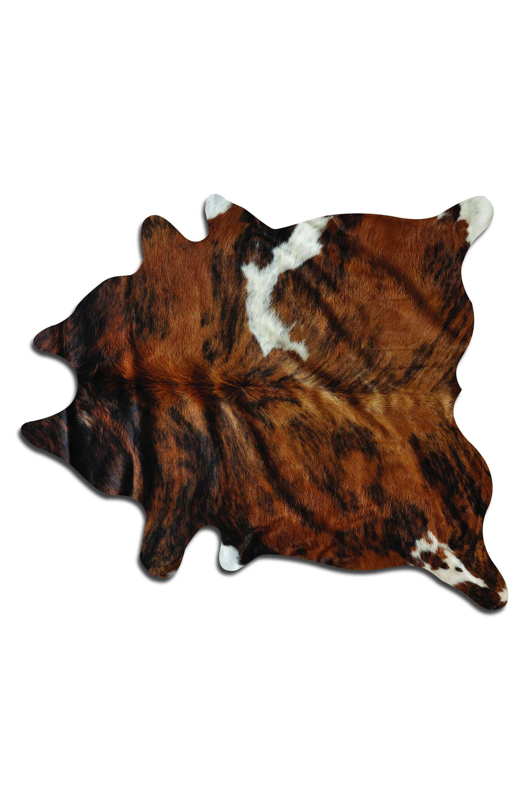 72" X 84" Classic And Brindle Cowhide - Rug - Homeroots - Flyclothing LLC