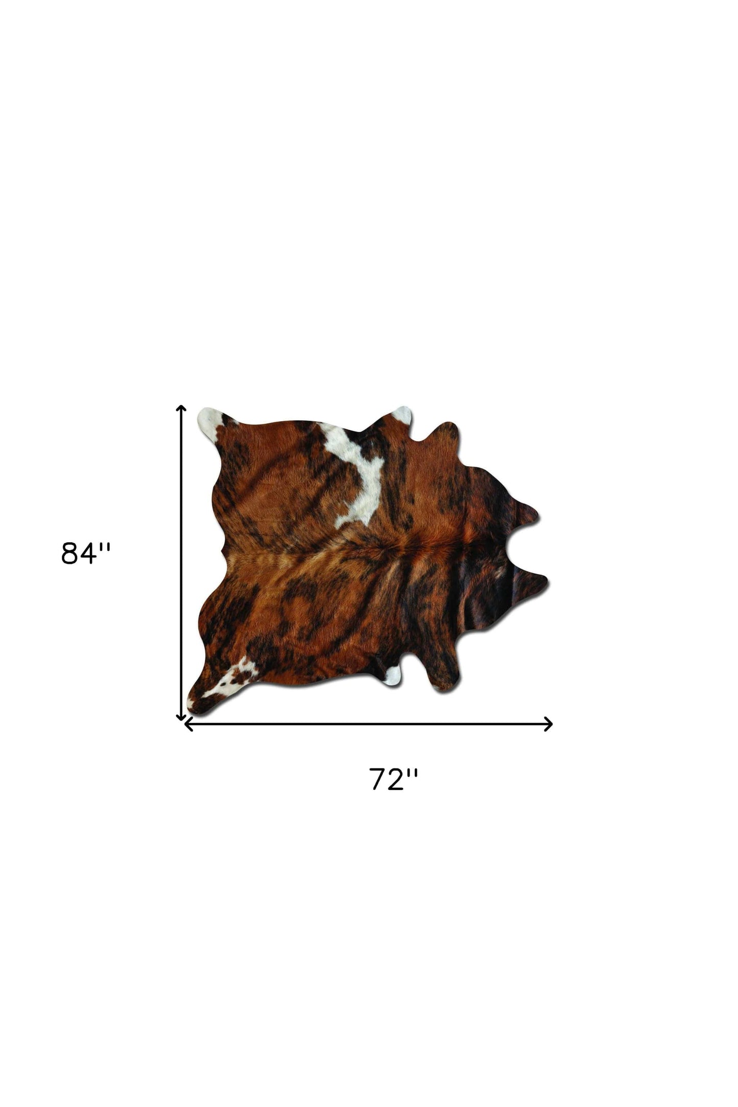 72" X 84" Classic And Brindle Cowhide - Rug - Homeroots - Flyclothing LLC