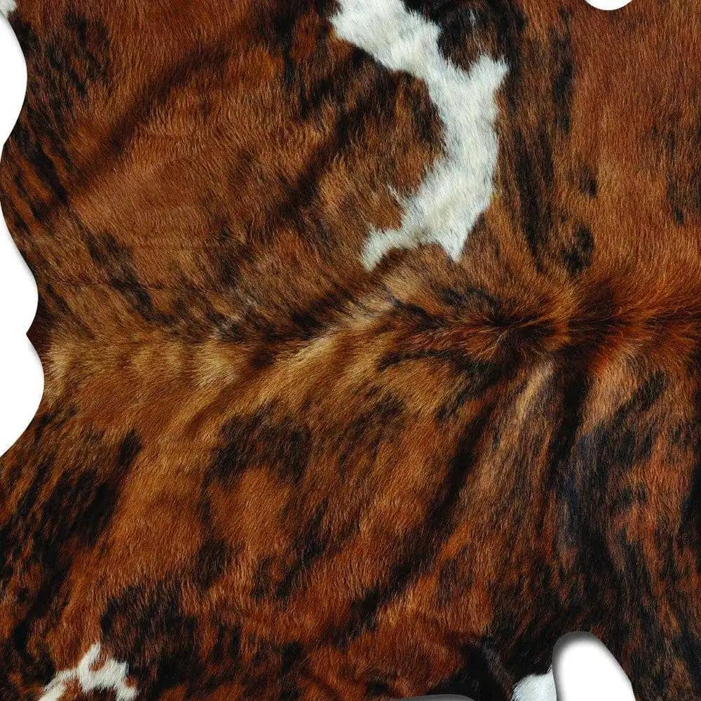 72" X 84" Classic And Brindle Cowhide - Rug - Homeroots