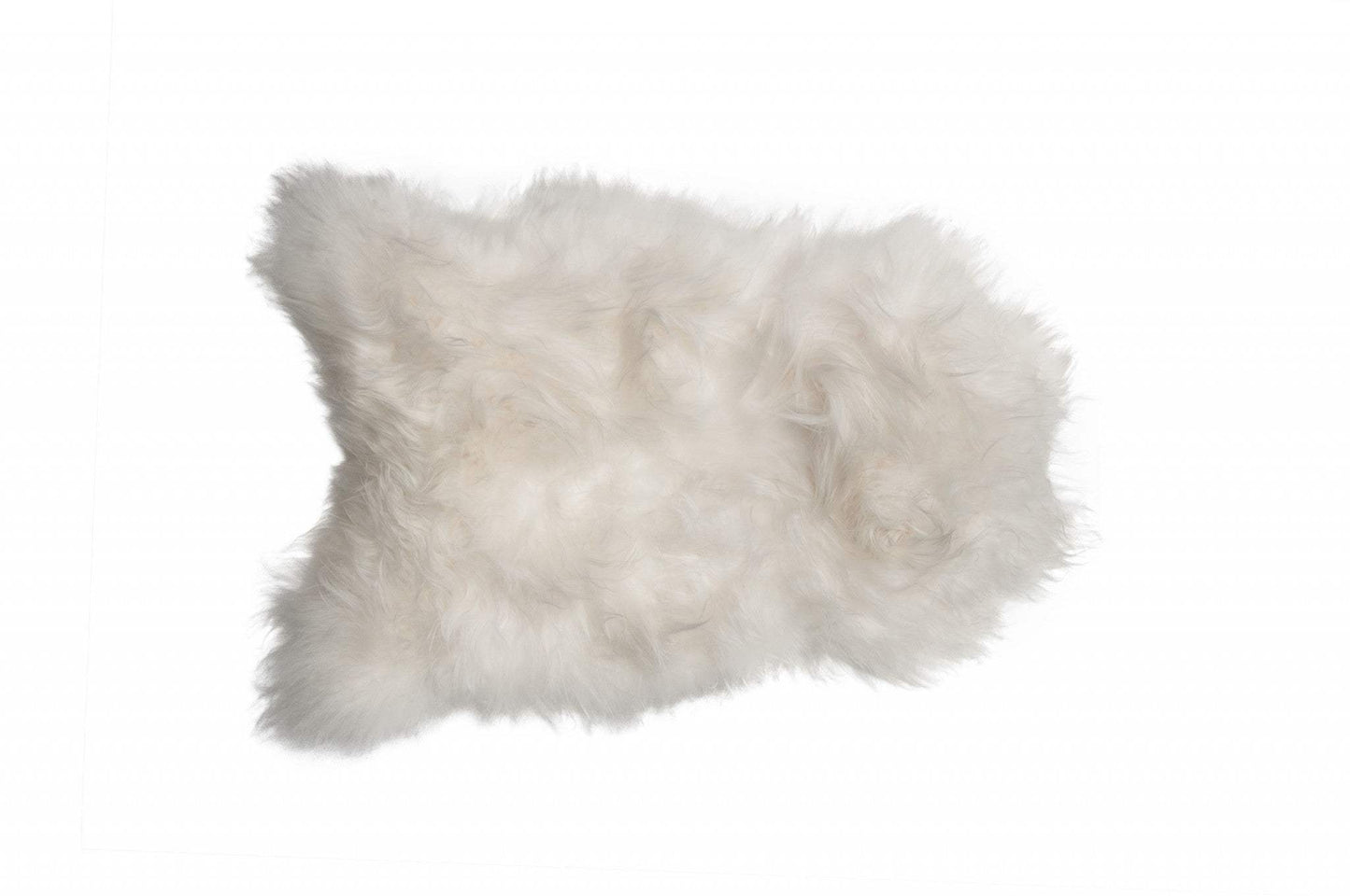 2' X 3' White Natural Wool Long-Haired Sheepskin Area Rug - Homeroots - Flyclothing LLC