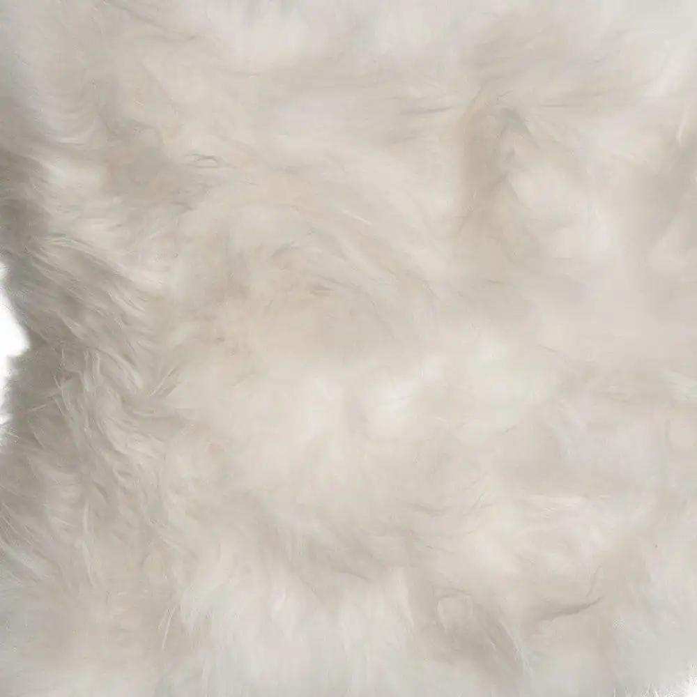 2' X 3' White Natural Wool Long-Haired Sheepskin Area Rug - Homeroots - Flyclothing LLC
