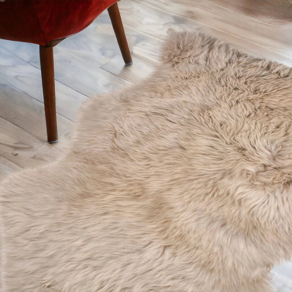 Taupe Animal Print Area Rug - Homeroots