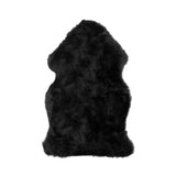 2' X 3' Black Shag Sheepskin Area Rug - Homeroots - Flyclothing LLC