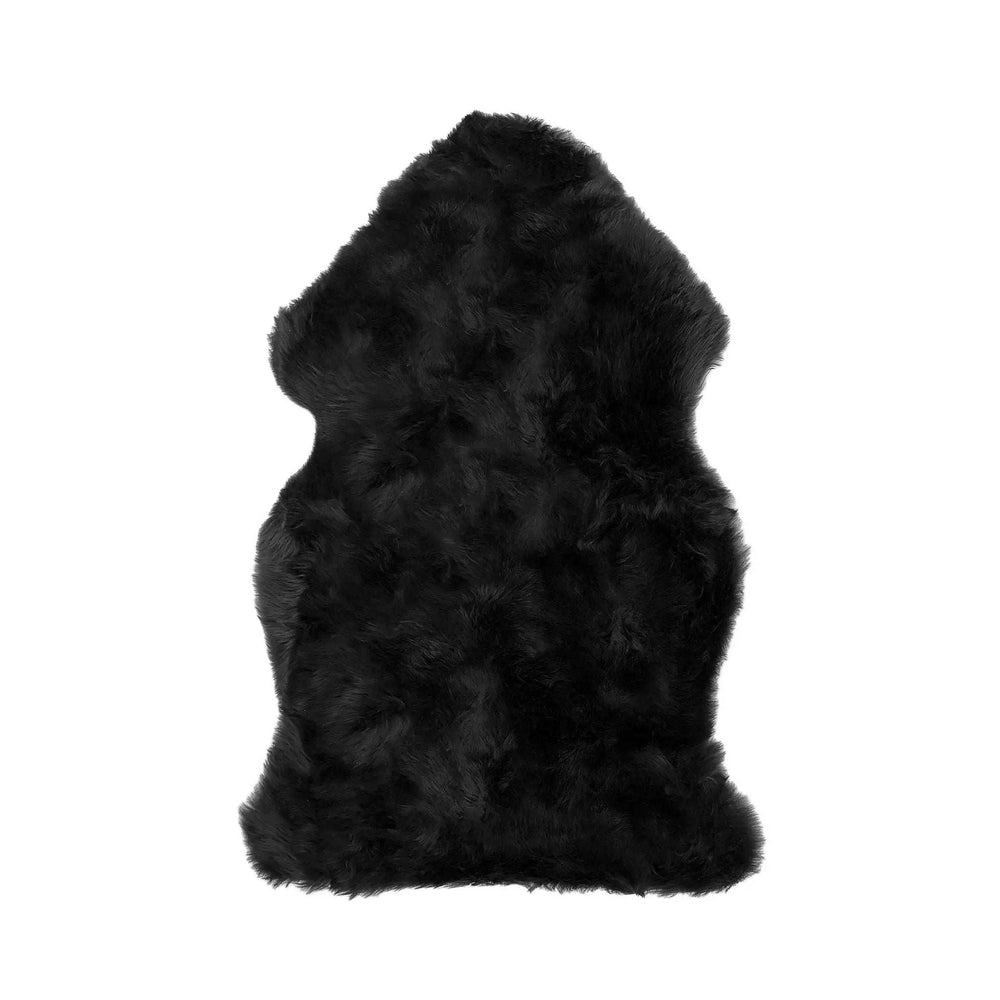 2' X 3' Black Shag Sheepskin Area Rug - Homeroots - Flyclothing LLC