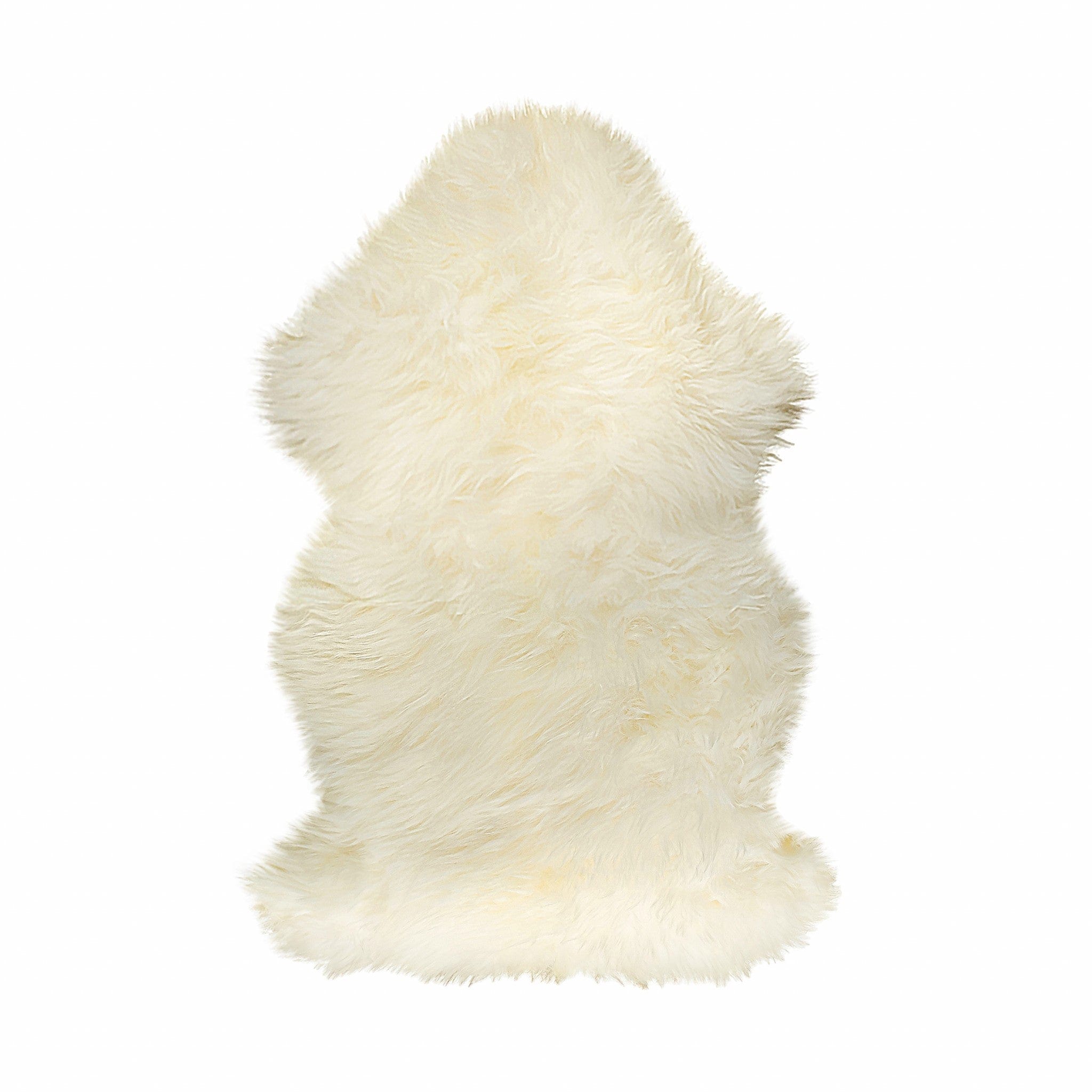2' X 3' White Natural New Zealand Sheepskin Wool Area Rug - Homeroots