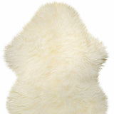 2' X 3' White Natural New Zealand Sheepskin Wool Area Rug - Homeroots - Flyclothing LLC
