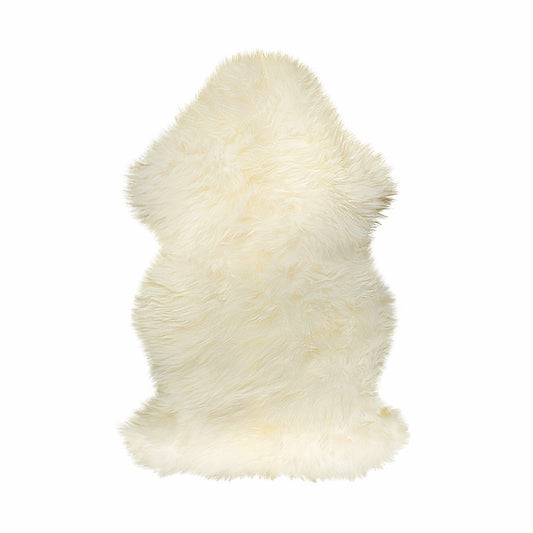 2' X 3' White Natural New Zealand Sheepskin Wool Area Rug - Homeroots