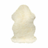 2' X 3' White Natural New Zealand Sheepskin Wool Area Rug - Homeroots