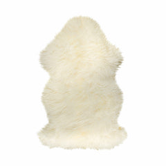 2' X 3' White Natural New Zealand Sheepskin Wool Area Rug - Homeroots