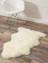 2' X 3' White Natural New Zealand Sheepskin Wool Area Rug - Homeroots - Flyclothing LLC
