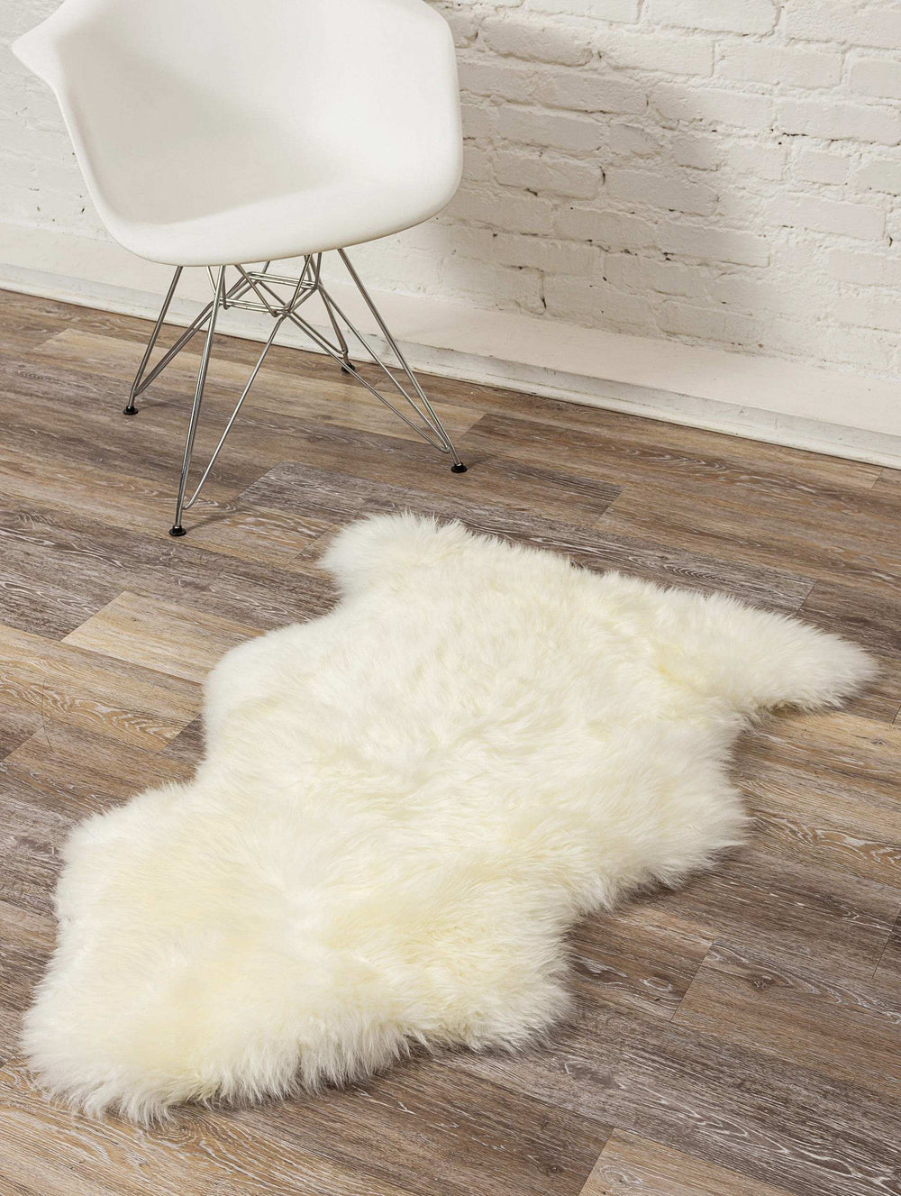 2' X 3' White Natural New Zealand Sheepskin Wool Area Rug - Homeroots - Flyclothing LLC