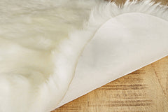 2' X 3' White Natural New Zealand Sheepskin Wool Area Rug - Homeroots
