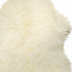 2' X 3' White Natural New Zealand Sheepskin Wool Area Rug - Homeroots