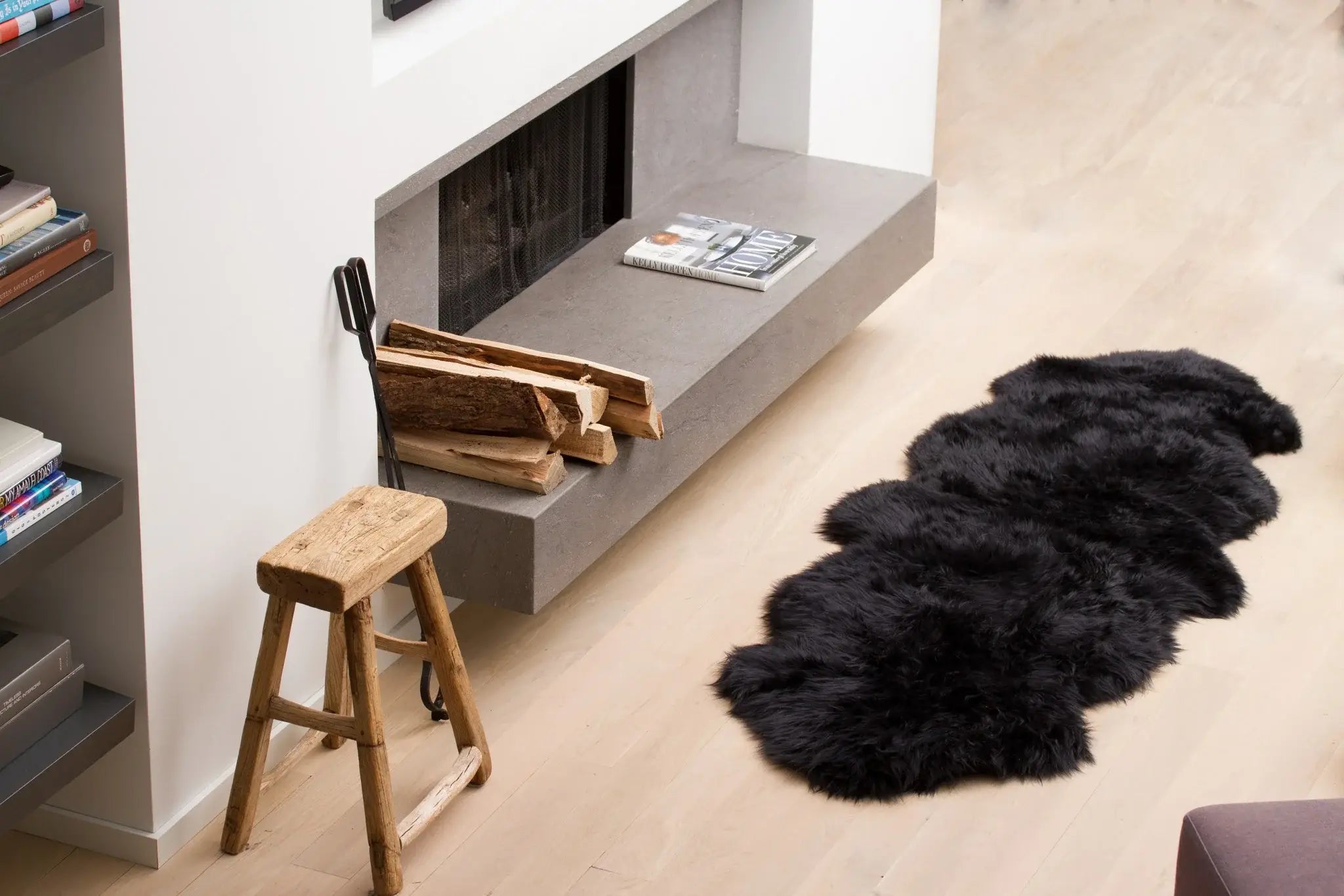 Black Animal Print Area Rug - Homeroots - Flyclothing LLC