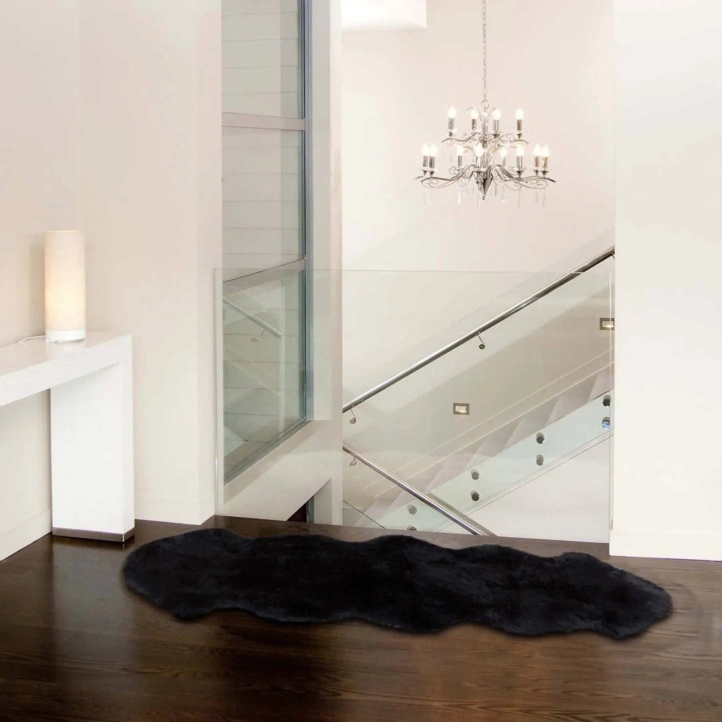 Black Animal Print Area Rug - Homeroots - Flyclothing LLC