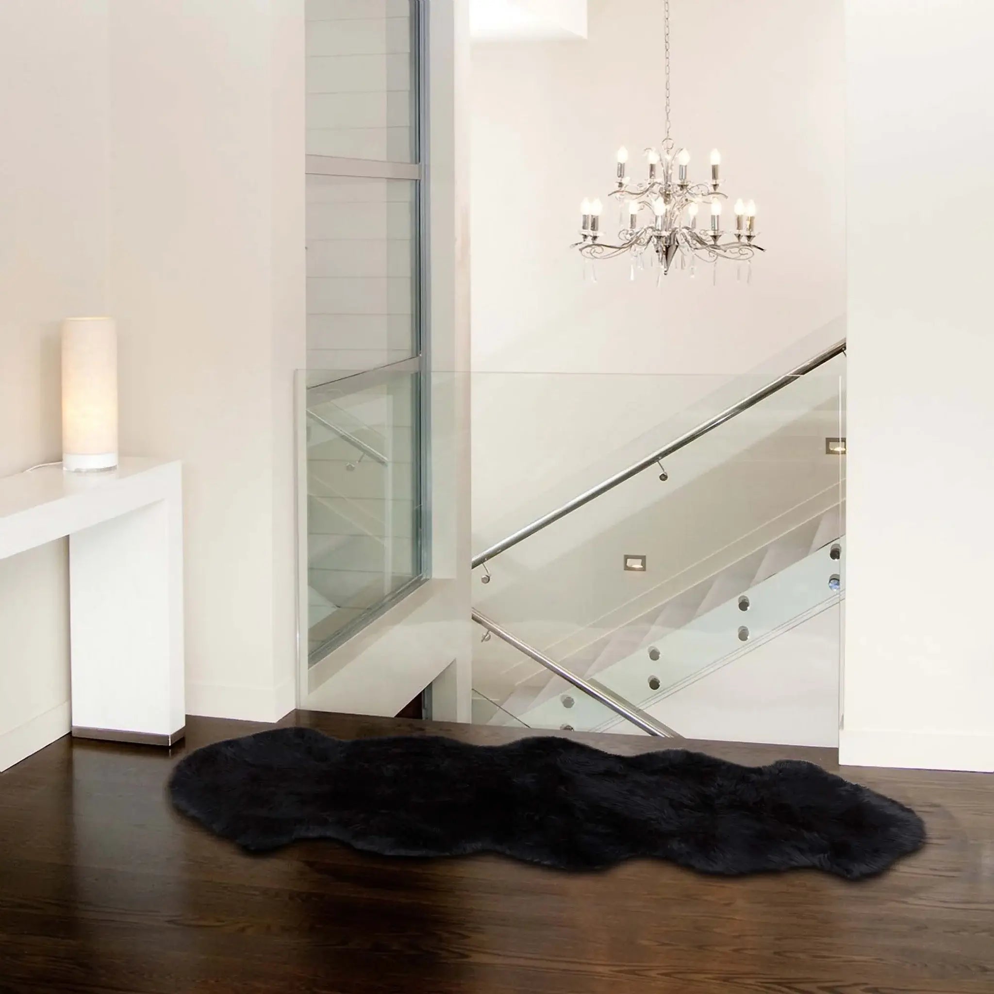 Black Animal Print Area Rug - Homeroots - Flyclothing LLC
