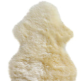 6' Runner Gold and White Wool Shag Sheepskin Area Rug - Homeroots - Flyclothing LLC