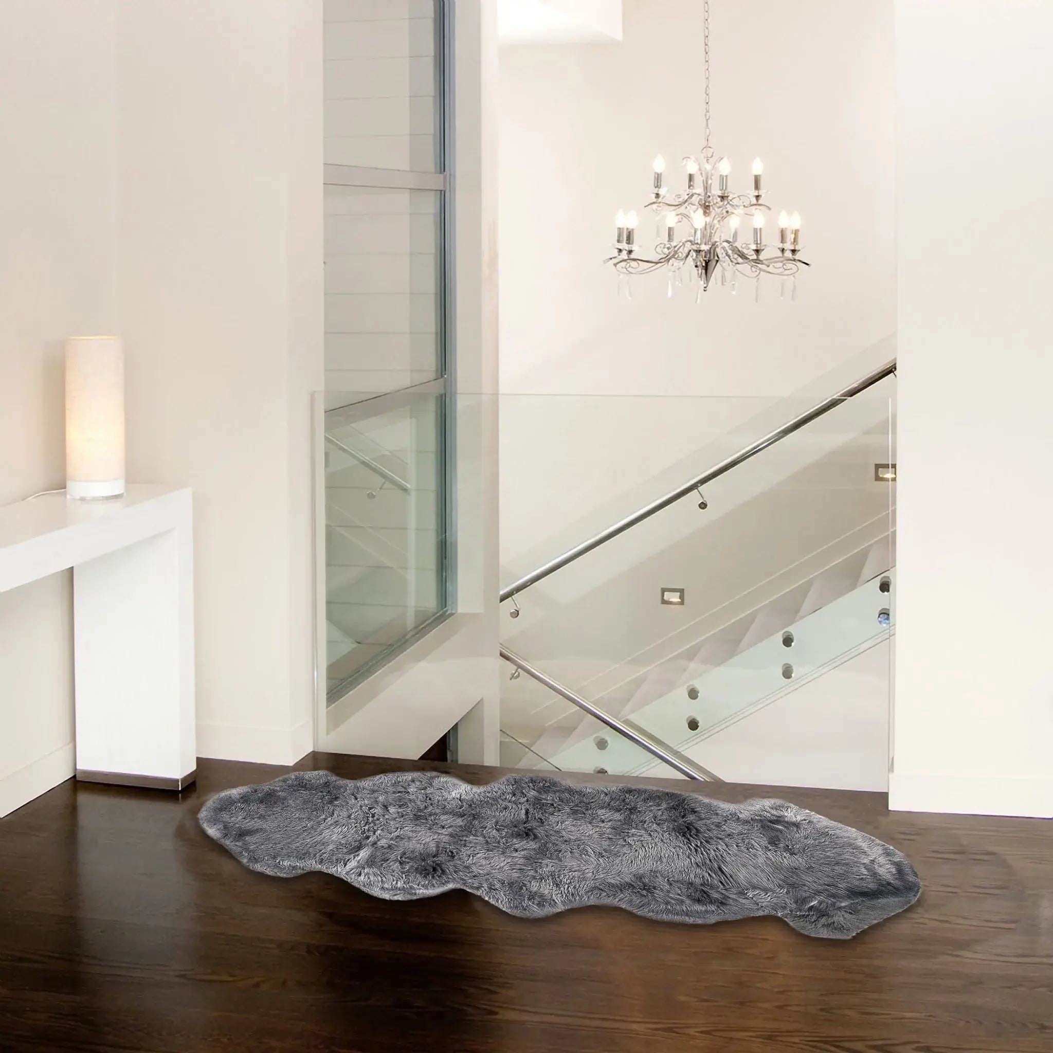 Grey Animal Print Area Rug - Homeroots - Flyclothing LLC
