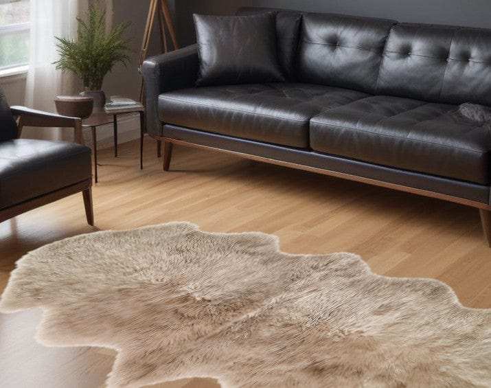 Taupe Animal Print Area Rug - Homeroots - Flyclothing LLC