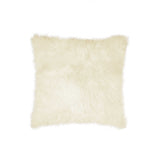 18" Natural Sheepskin Throw Pillow - Homeroots