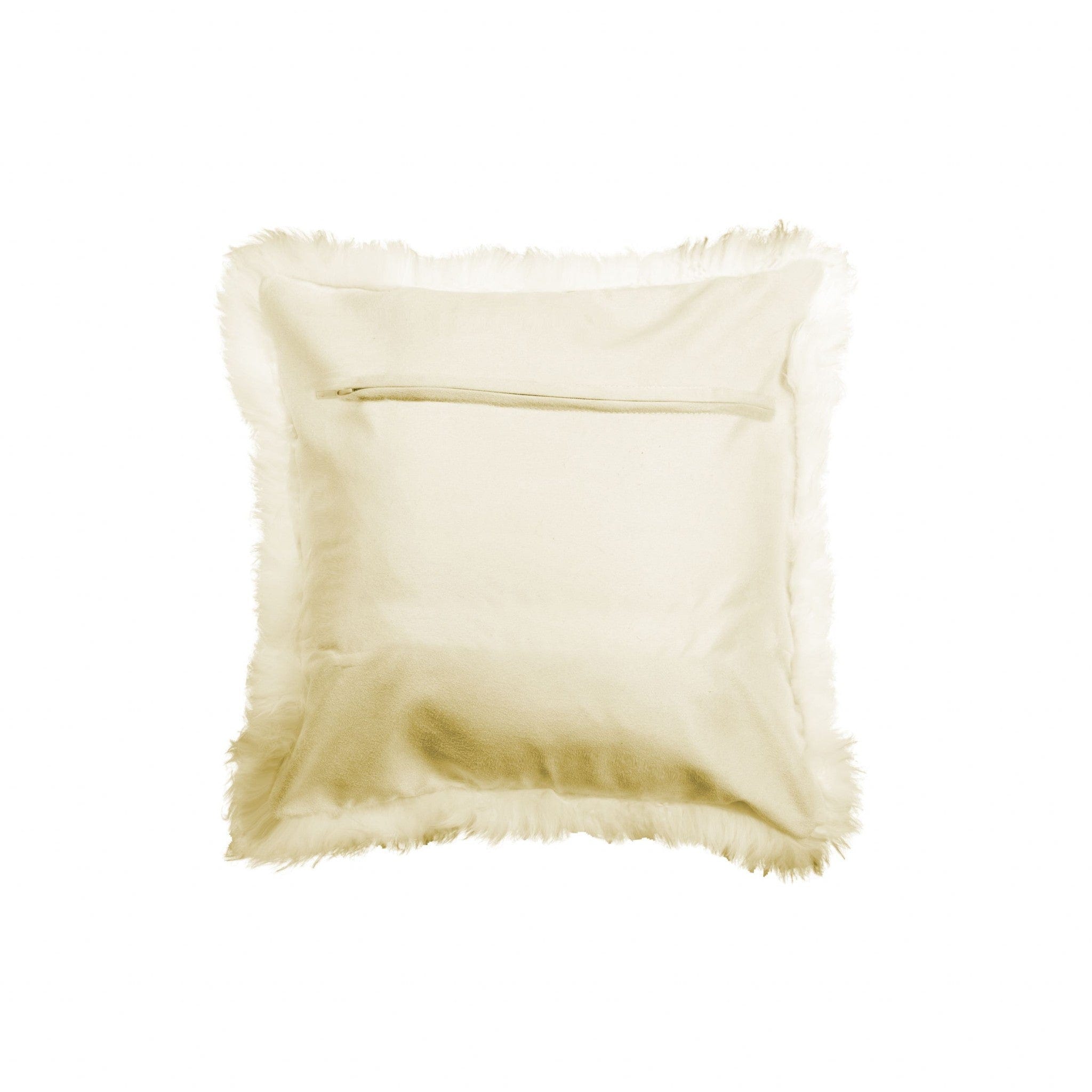 18" Natural Sheepskin Throw Pillow - Homeroots - Flyclothing LLC
