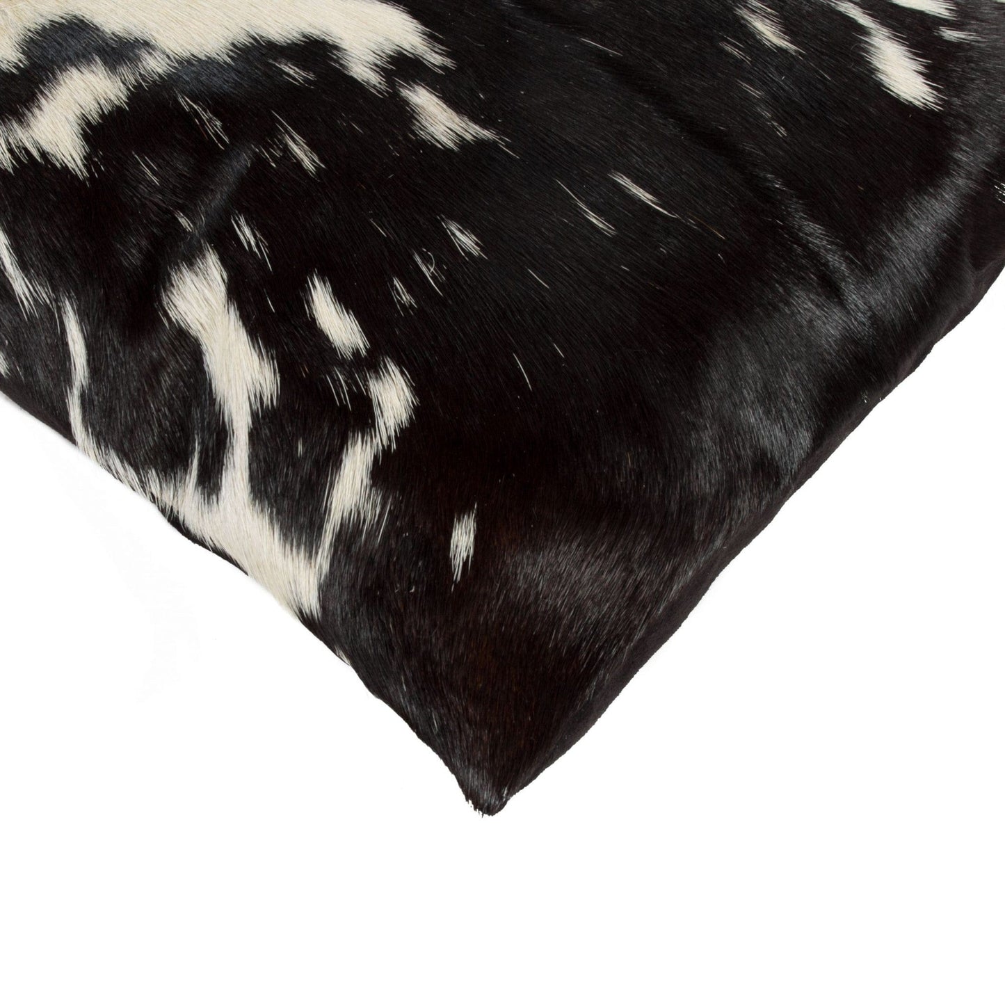 18" Black and White Cowhide Throw Pillow - Homeroots - Flyclothing LLC