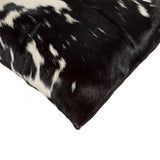 18" Black and White Cowhide Throw Pillow - Homeroots