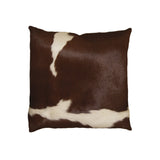 18" X 18" X 5" Brown And White Cowhide  Pillow - Homeroots