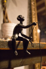 6" Black Unique Climbing Man With Rope Wall Art - Homeroots - Flyclothing LLC