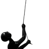 6" Black Unique Climbing Man With Rope Wall Art - Homeroots - Flyclothing LLC