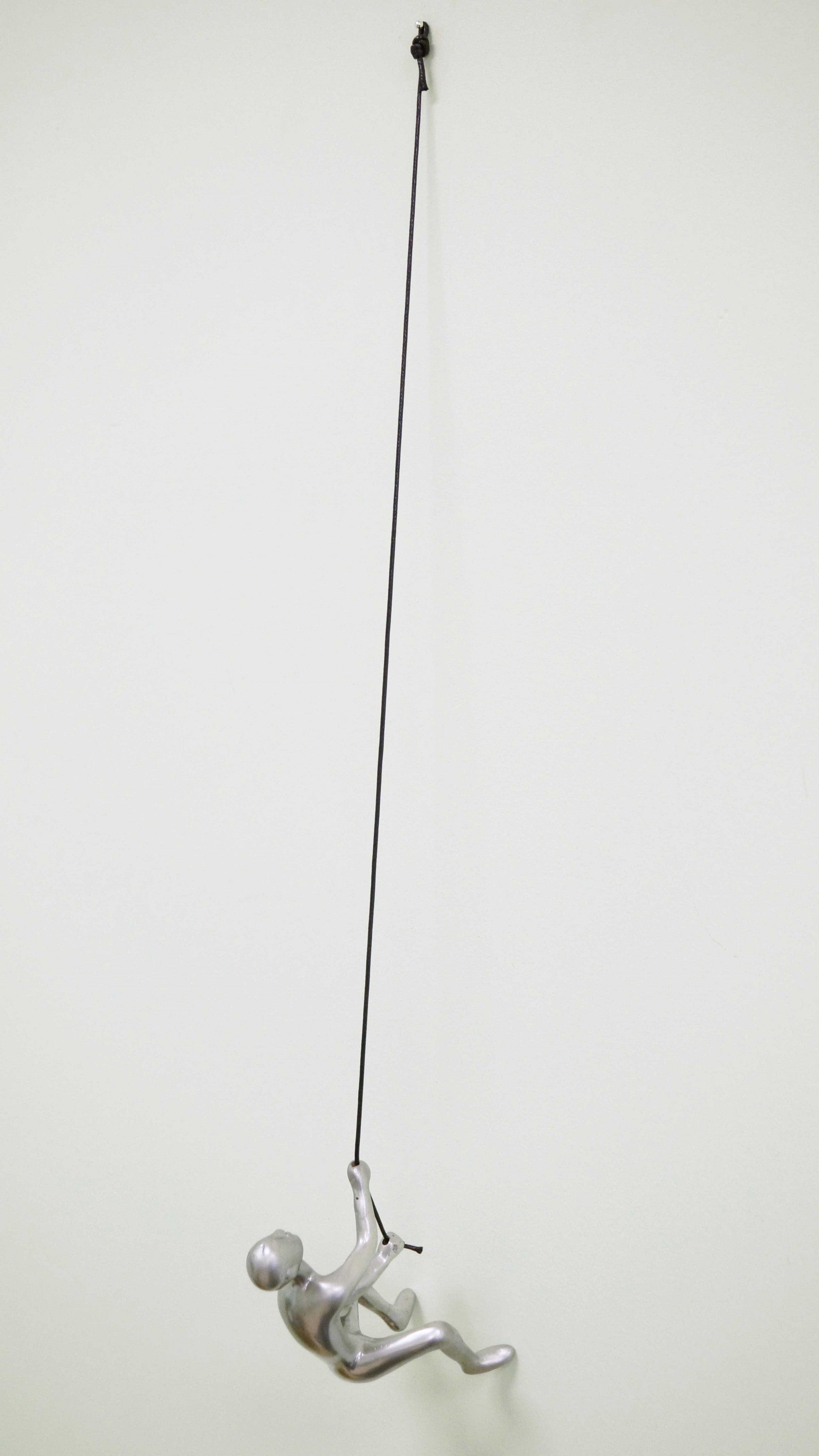 6" Silver Unique Climbing Man With Rope Wall Art - Homeroots - Flyclothing LLC