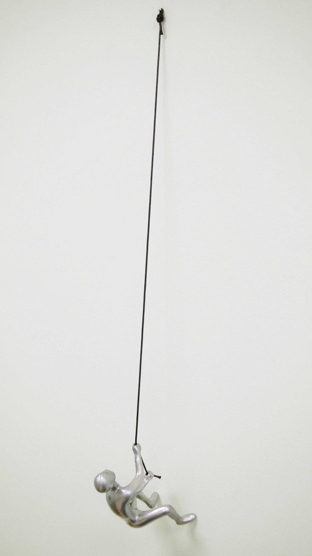 6" Silver Unique Climbing Man With Rope Wall Art - Homeroots