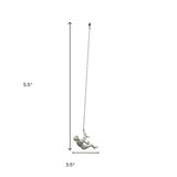 6" Silver Unique Climbing Man With Rope Wall Art - Homeroots